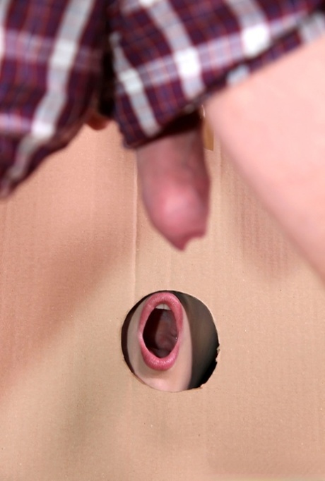 Blonde bride Angel Wicky sucks off an uncut dick at a gloryhole