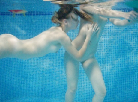 Fuckable teenage girls spending some good time in the pool