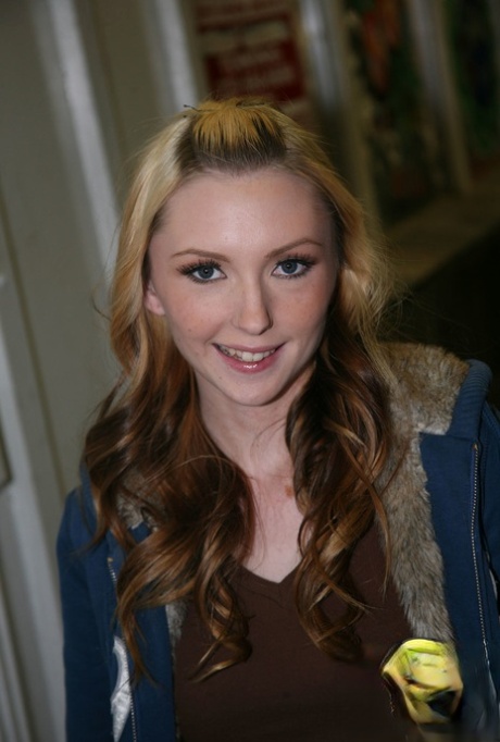 Cute petite Amy Quinn strips down shyly for first time BBC gloryhole adventure